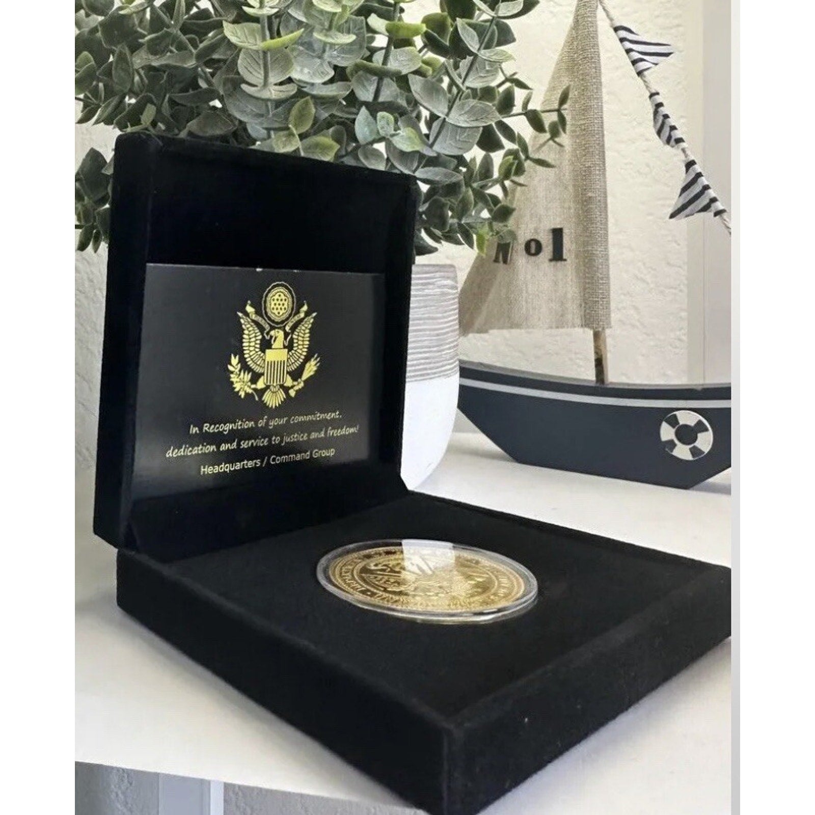 LAPD Los Angeles Police Agent Challenge Coin USA w/ Retirement Award