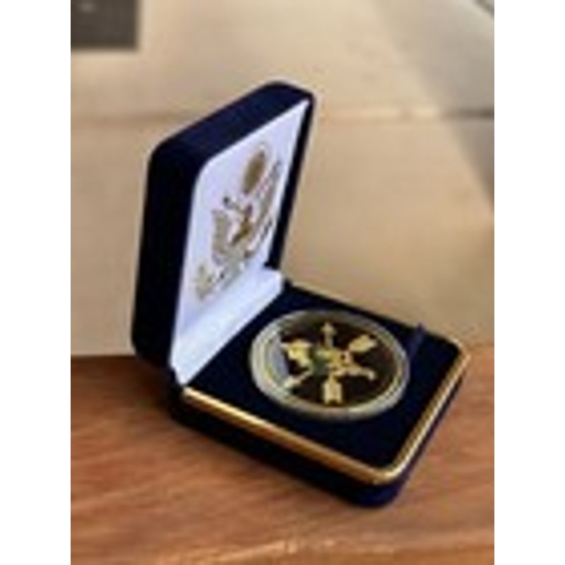 Department of Energy (DOE) Challenge Coin With Blue Velvet Case. Fast Shipping!