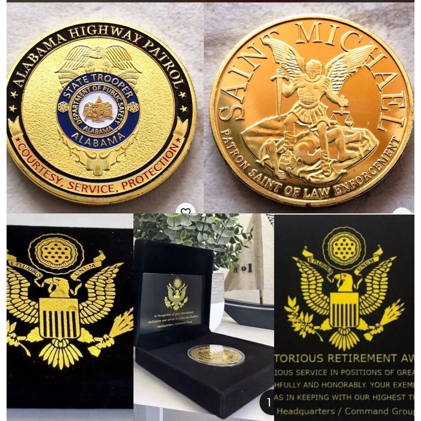 ALABAMA HIGHWAY PATROL Challenge Coin Retirement Award