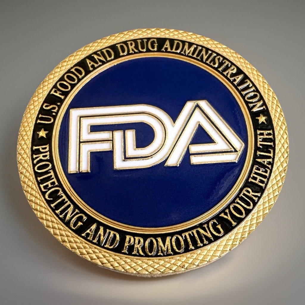 Copied - FOOD AND DRUG ADMINISTRATION (FDA) Challenge Coin With Blue Velvet Case