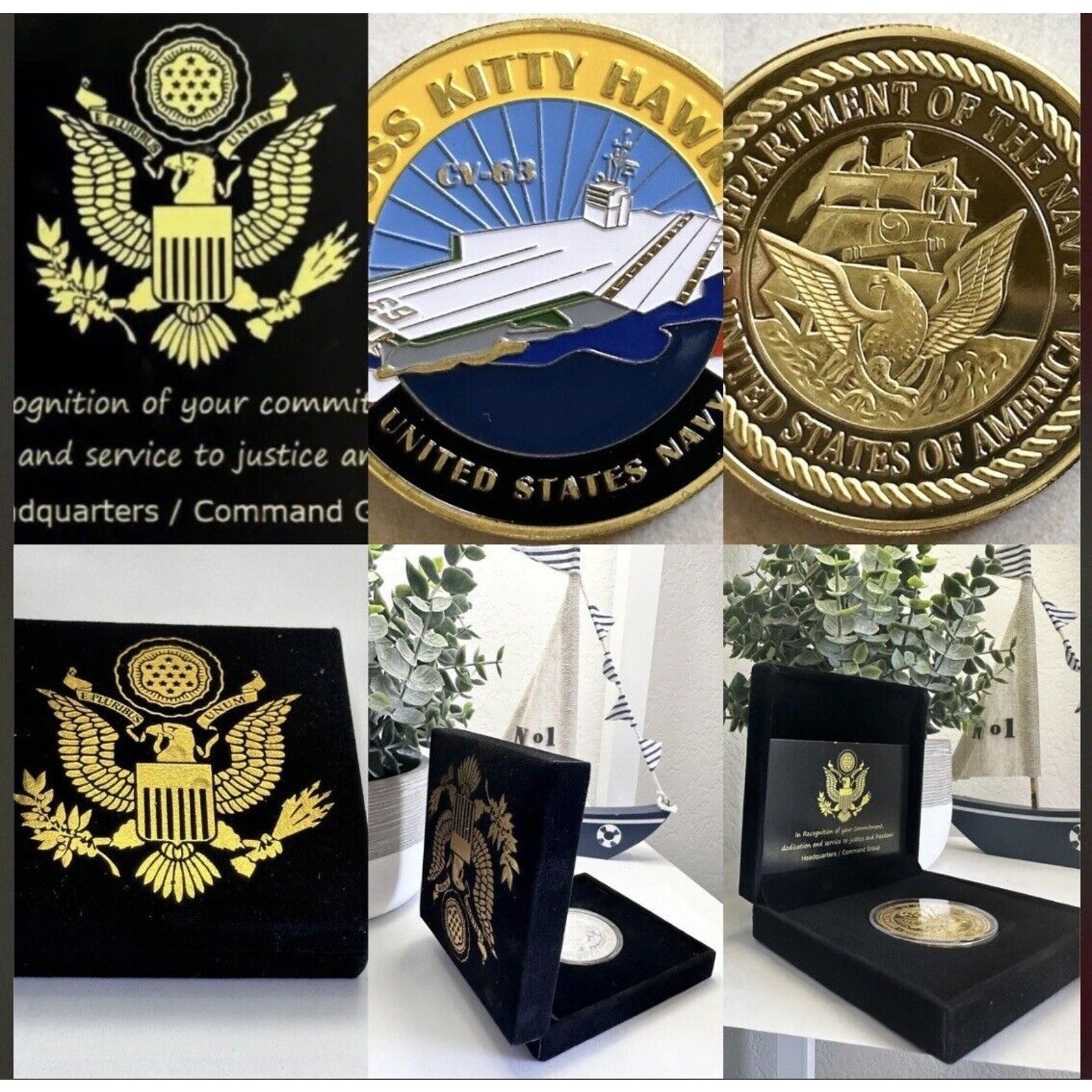 US NAVY - USS KITTY HAWK - CV-63 - Challenge Coin .USN