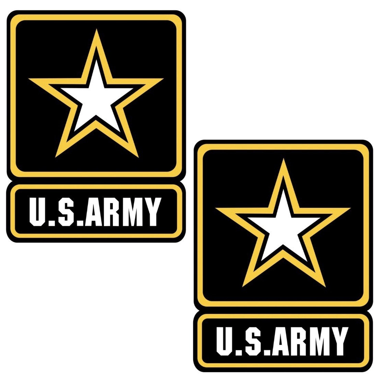 2x United States Army US Seal American Logo Stickers 5x3 Inches Bumper Decals