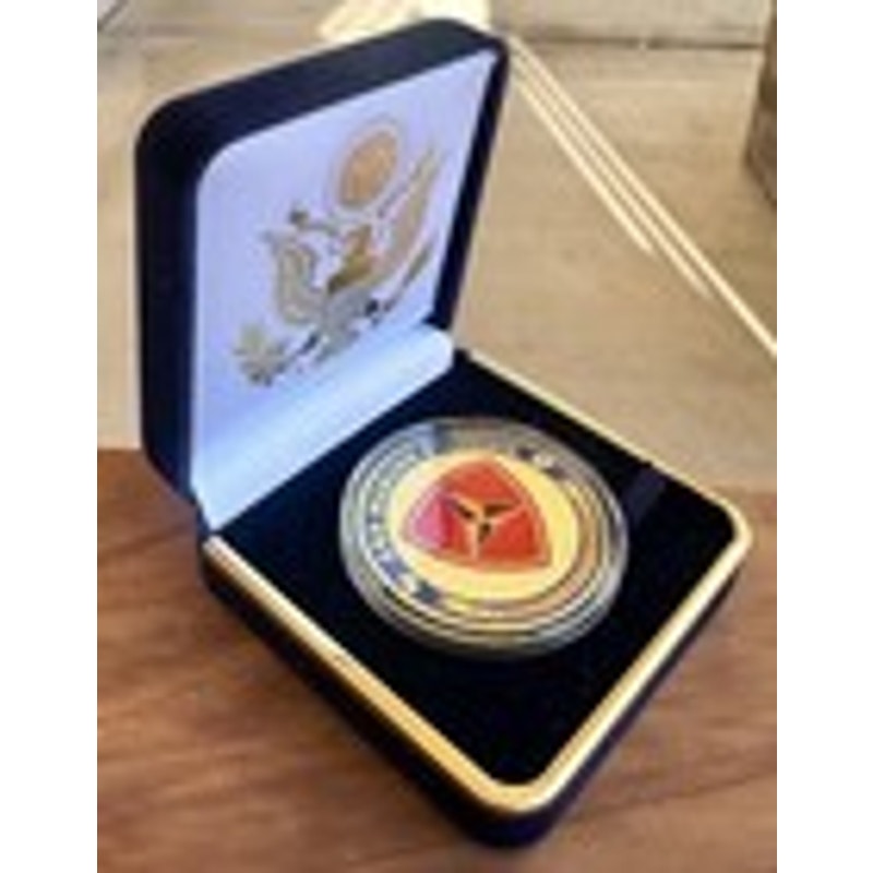 Department of Energy (DOE) Challenge Coin With Blue Velvet Case. Fast Shipping!