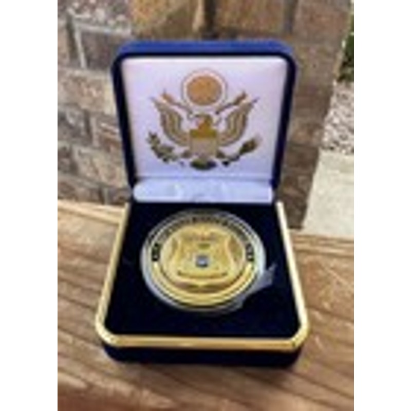 Department of Energy (DOE) Challenge Coin With Blue Velvet Case. Fast Shipping!
