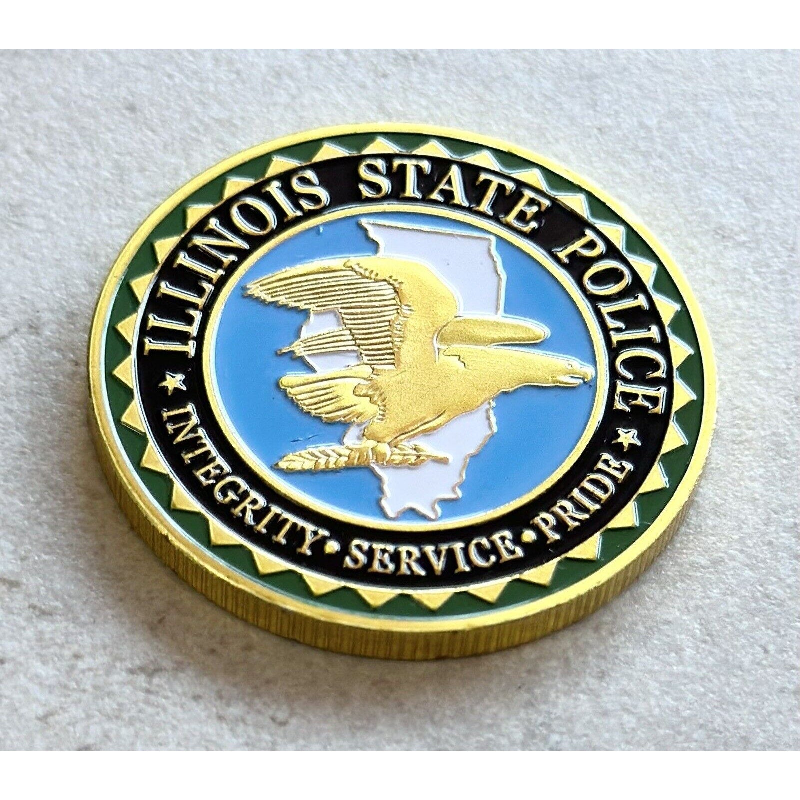 ILLINOIS STATE POLICE Challenge Coin Retirement Award