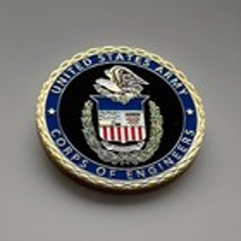 U S ARMY Corps of Engineers Challenge Coin Keychain. Fast Shipping!