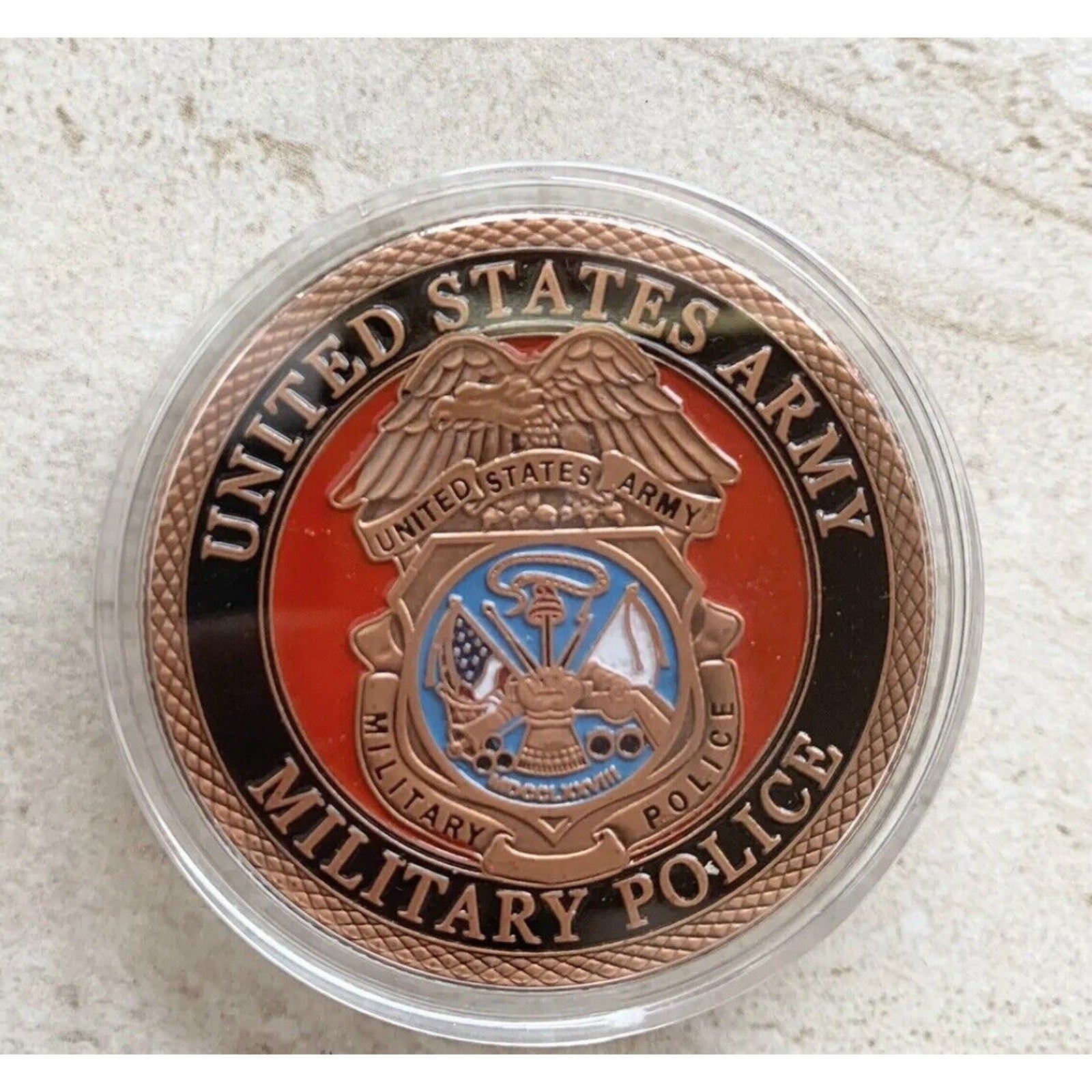 2pcs Army Rank Captain O-3 And CID Special Officer CHALLENGE COINS