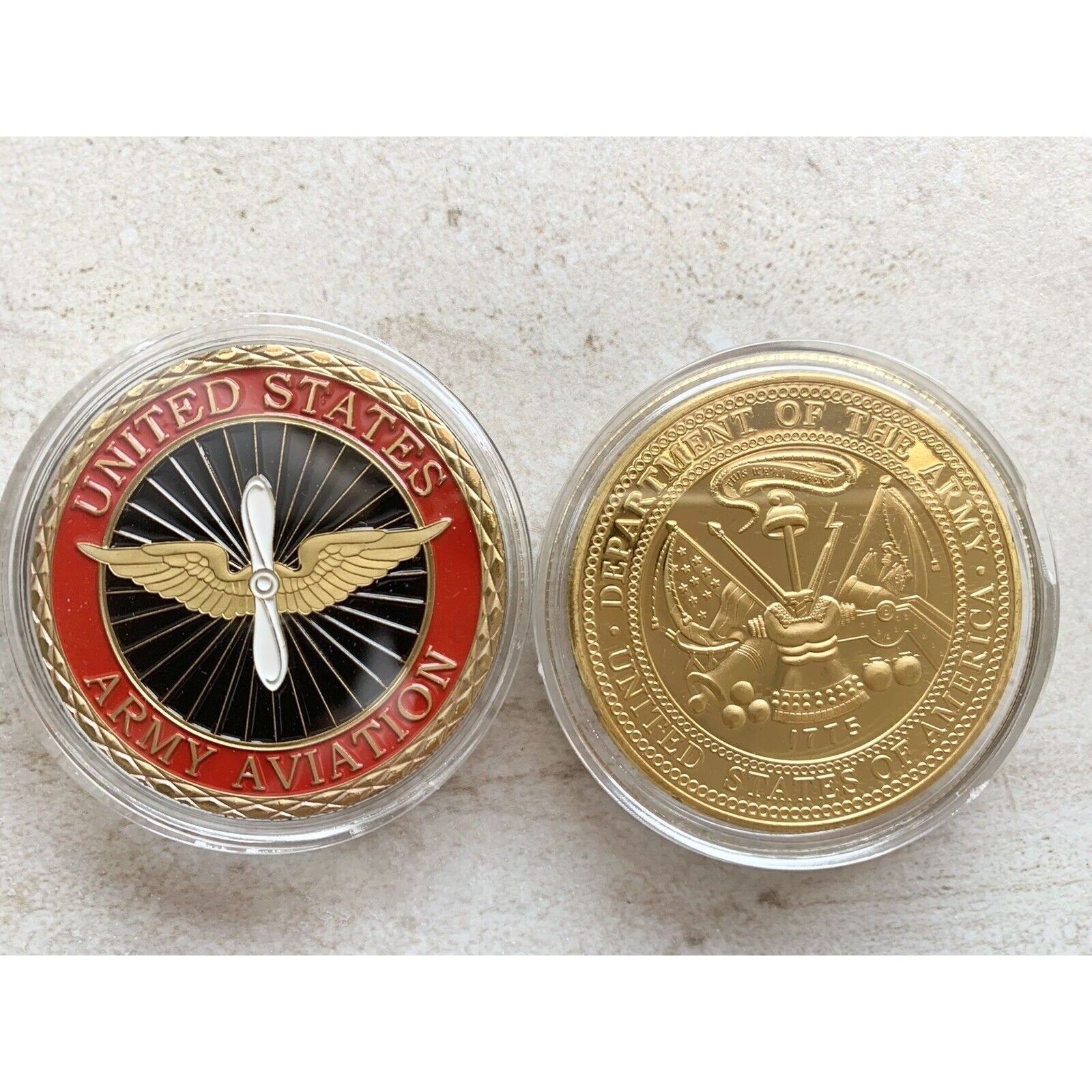 U.S. United States Army Aviation |Gold Plated Combat Branch Coin