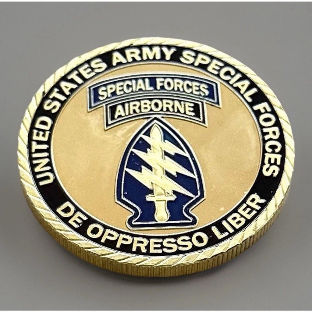 U.S. ARMY SPECIAL FORCES DE OPPRESSO LIBER CHALLENGE COIN USA