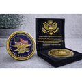 US NAVY SEAL WARFARE GROUP American Flag With Velvet Case w/ Retirement Award