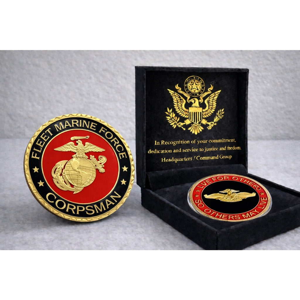 USMC Fleet Marine Force Corpsman ·FAST SHIPPING· ·NEW· w/ Achievement Award
