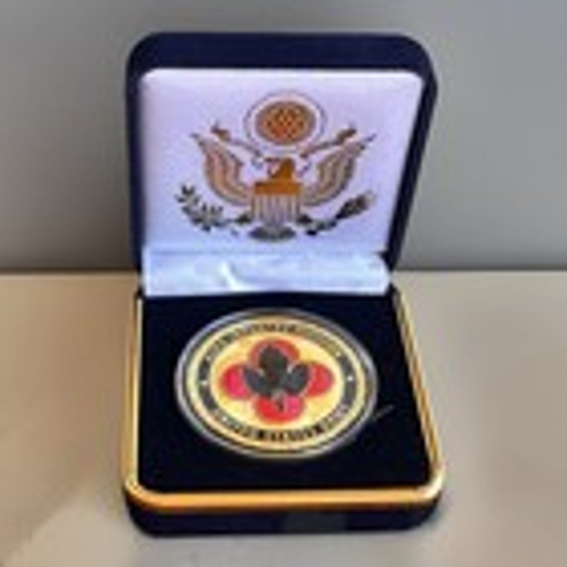 Department of Energy (DOE) Challenge Coin With Blue Velvet Case. Fast Shipping!