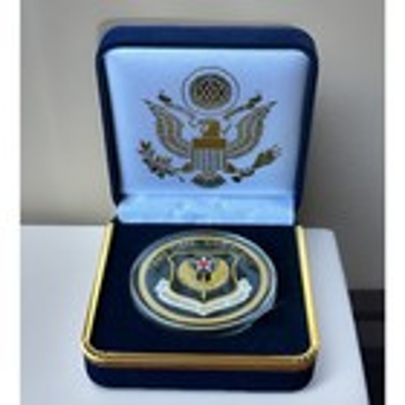 Department of Energy (DOE) Challenge Coin With Blue Velvet Case. Fast Shipping!
