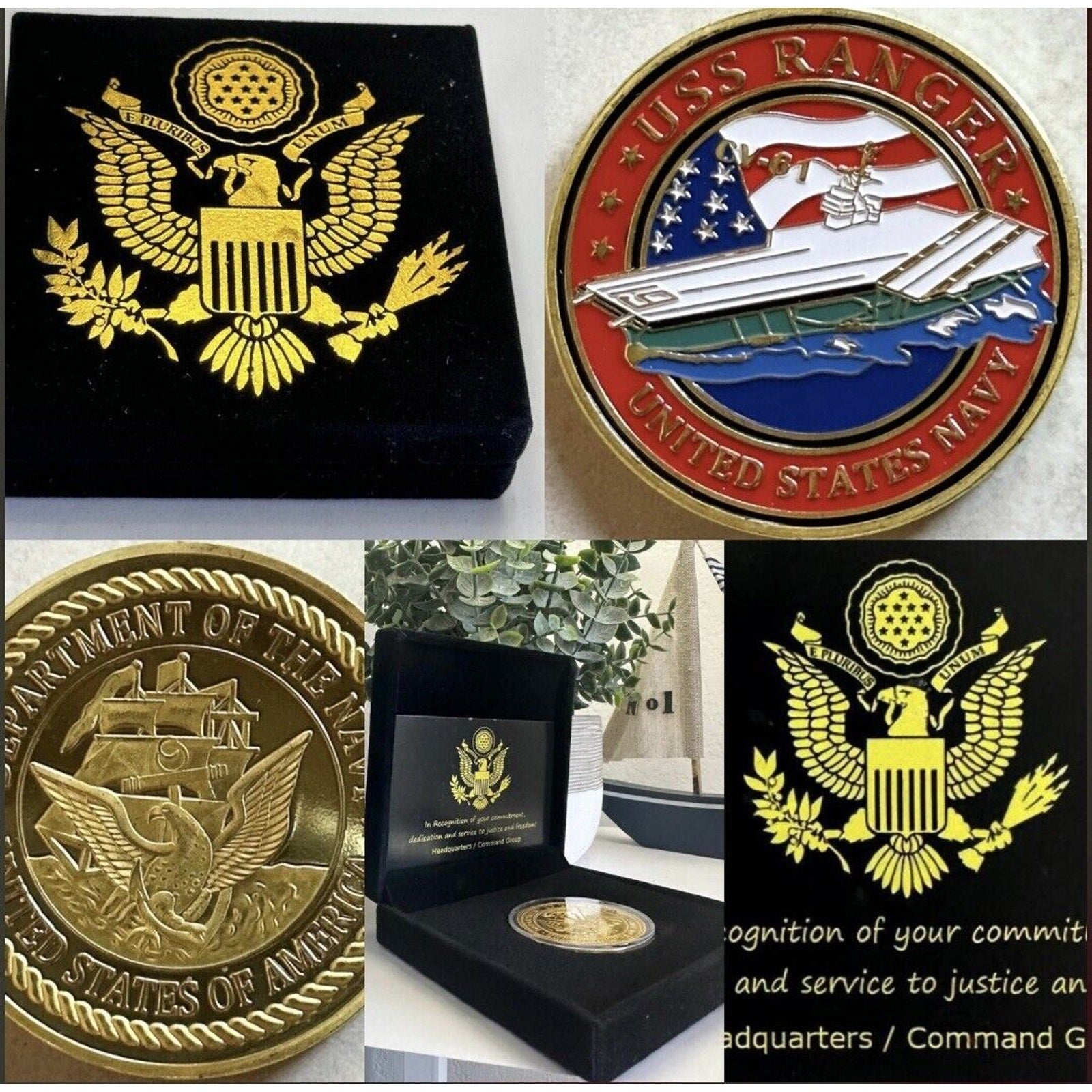 US NAVY - USS RANGER CV-61 Challenge Coin USA