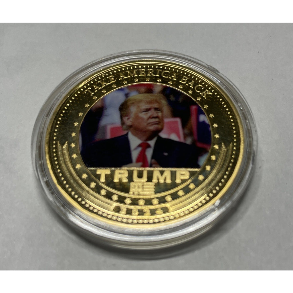 24k Gold Coin Donald Trump With Retirement Award