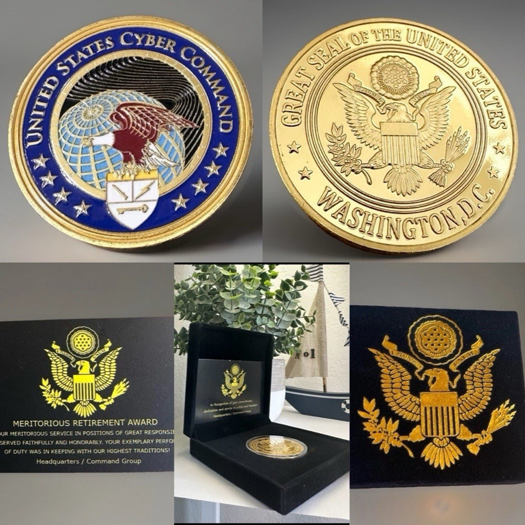 US CYBER COMMAND-Department of Defense Challenge Coin DoW Case Retirement Award