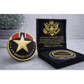 US Military Challenge Coin "BRONZE STAR" USMC USN ARMY USAF w/ Retirement Award