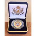 Copied - US ARMY 82nd Airborne Division "All The Way" Challenge Coin W Blue Velvet Case