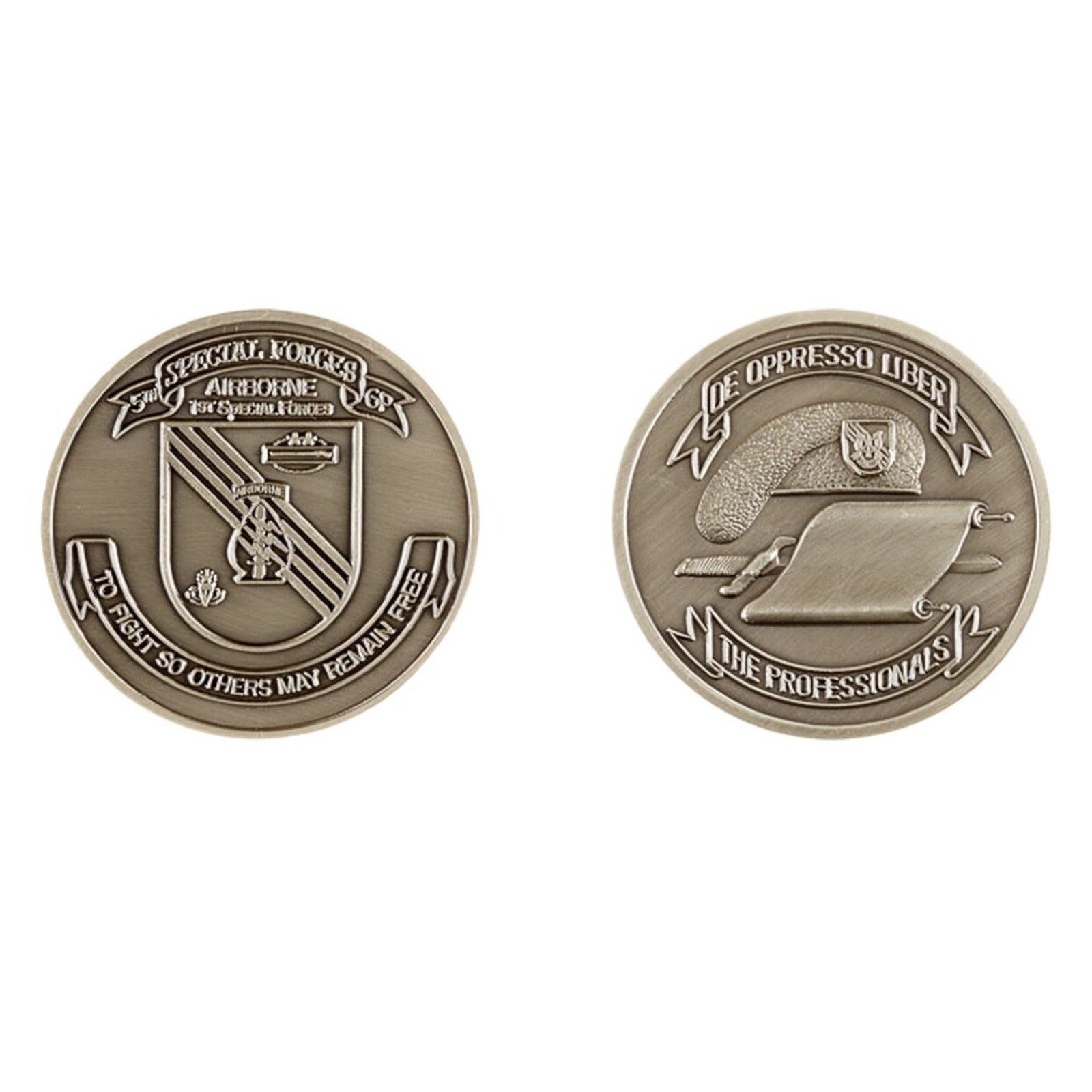 5TH GROUP ARMY AIRBORNE SPECIAL FORCES "THE PROFESSIONALS" w/ Retirement Award