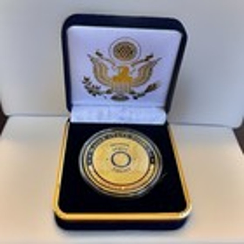 Department of Energy (DOE) Challenge Coin With Blue Velvet Case. Fast Shipping!