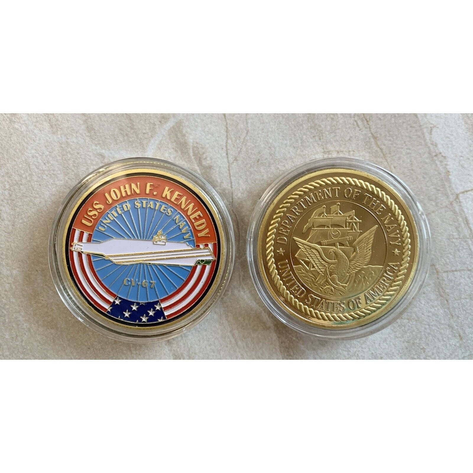 USS JOHN F. KENNEDY CV-67 Challenge Coin USN-US NAVY 40mm New Retirement Award