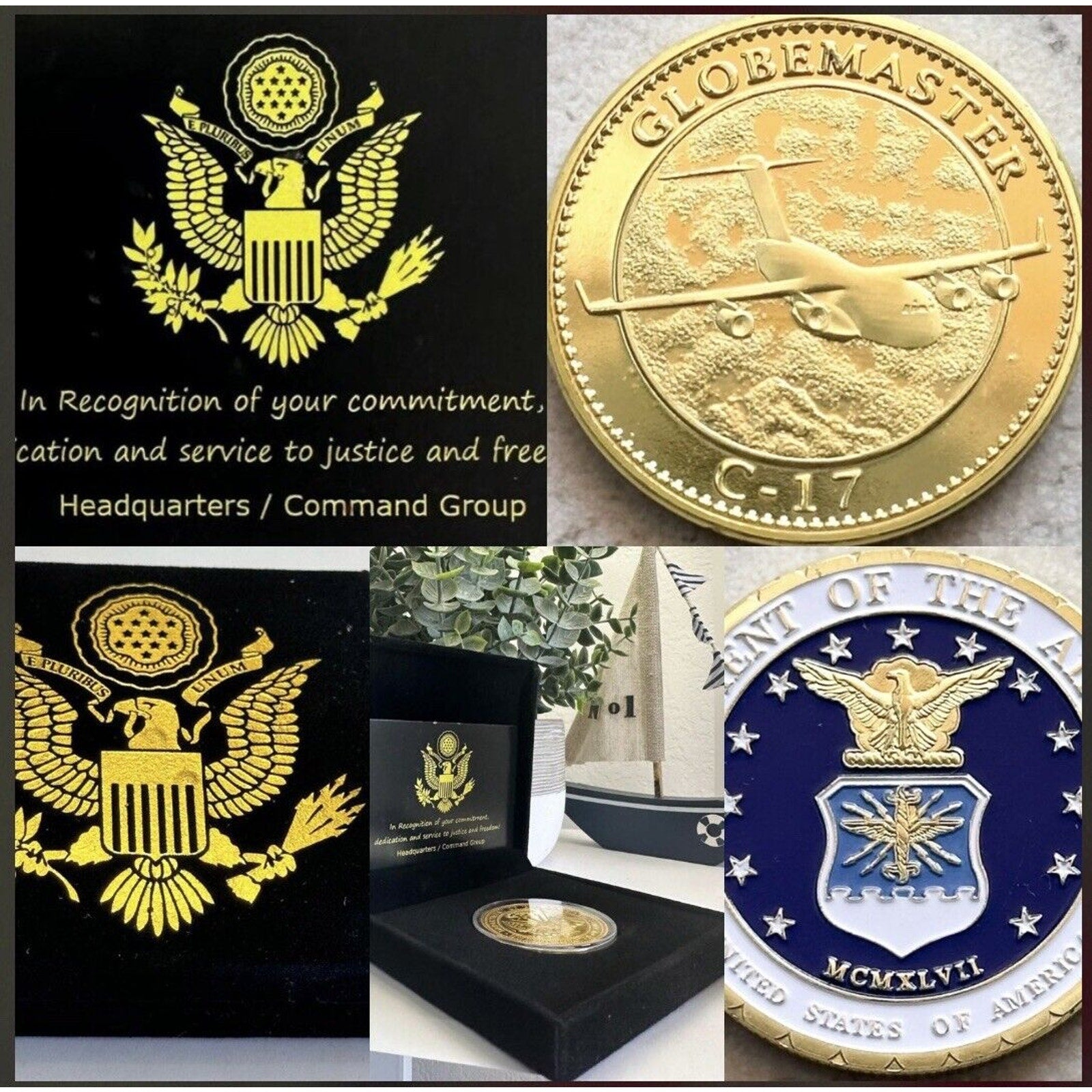 U S AIR FORCE C-17 GLOBEMASTER Challenge Coin USA