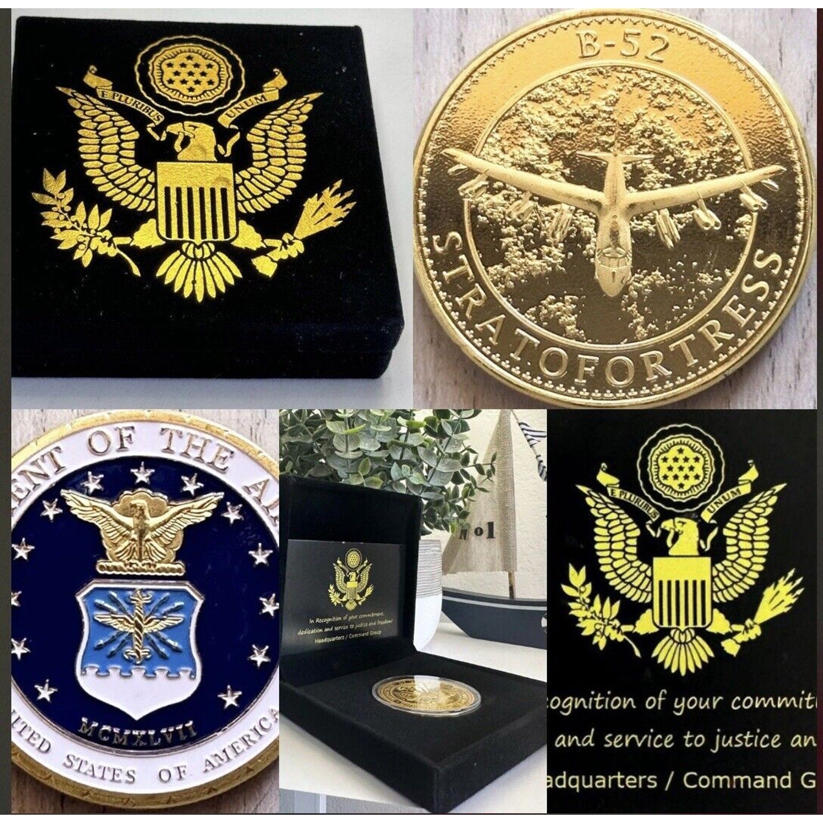 U S AIR FORCE B-52 STRATOFORTRESS Challenge Coin USA F