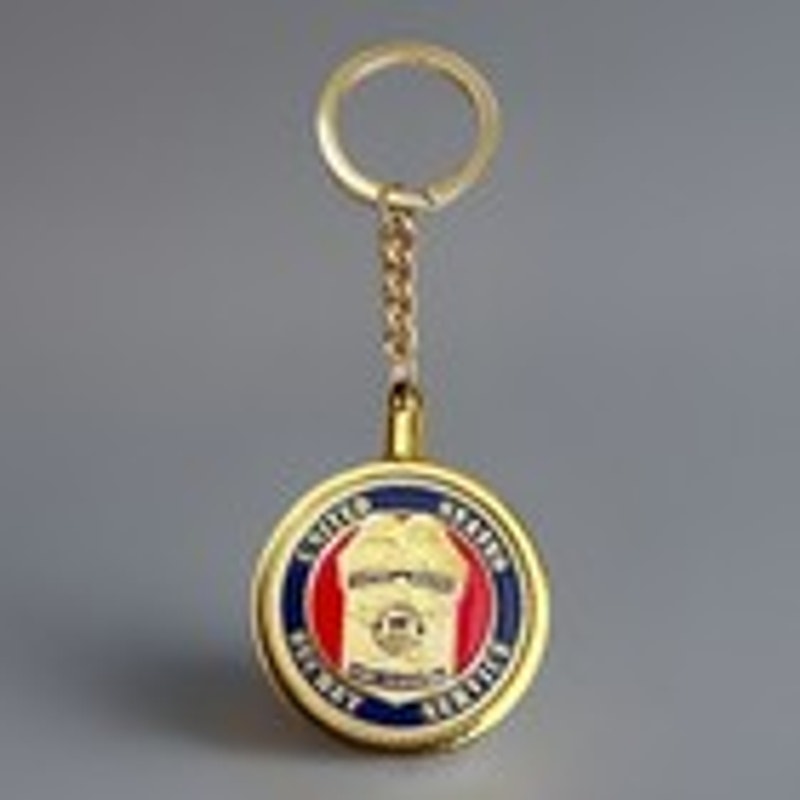 US SECRET SERVICE Department Of Home land Security Challenge Coin Keychain