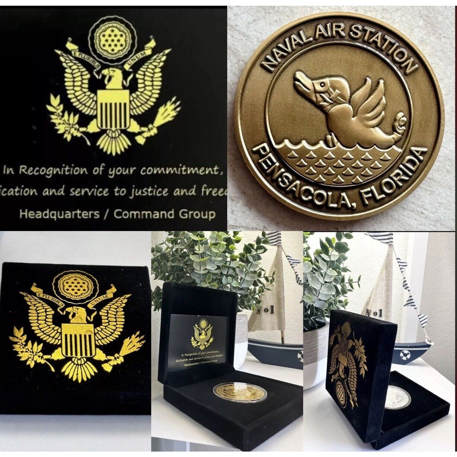 USN Navy aviation Base Challenge Coin-USN