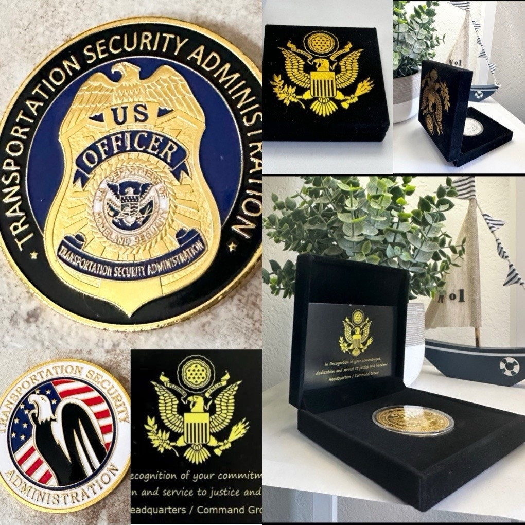 TRANSPORTATION SECURITY ADMINISTRATION (TSA) Challenge Coin with special case