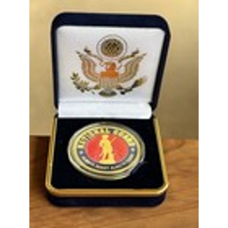 Department of Energy (DOE) Challenge Coin With Blue Velvet Case. Fast Shipping!