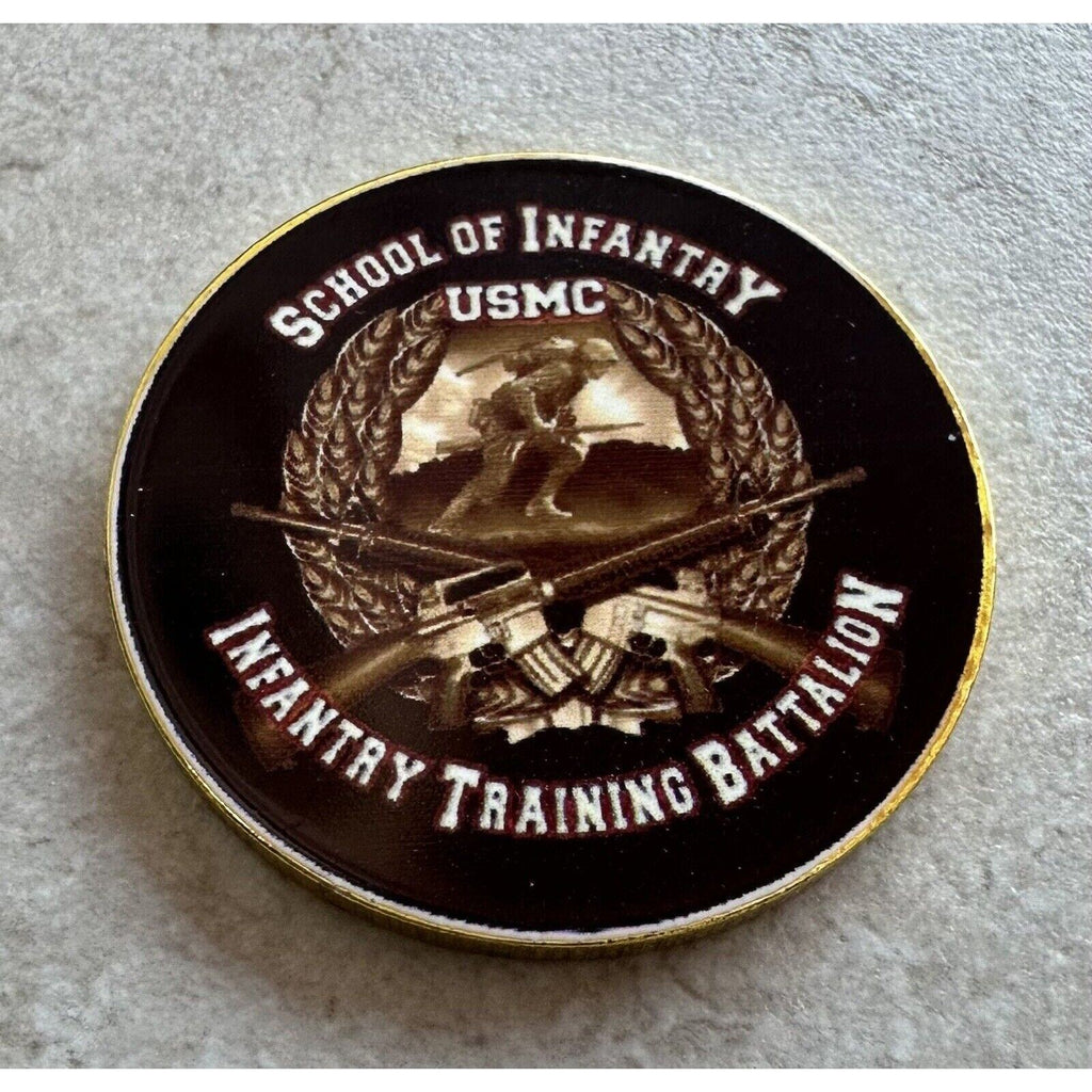 USMC SCHOOL OF INFANTRY Where USA We Make Worries CHALLENGE COIN Fast Ship