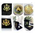 UNITED STATES ARMY - Rank CORPORAL E-4 Challenge Coin with Special Velvet Case