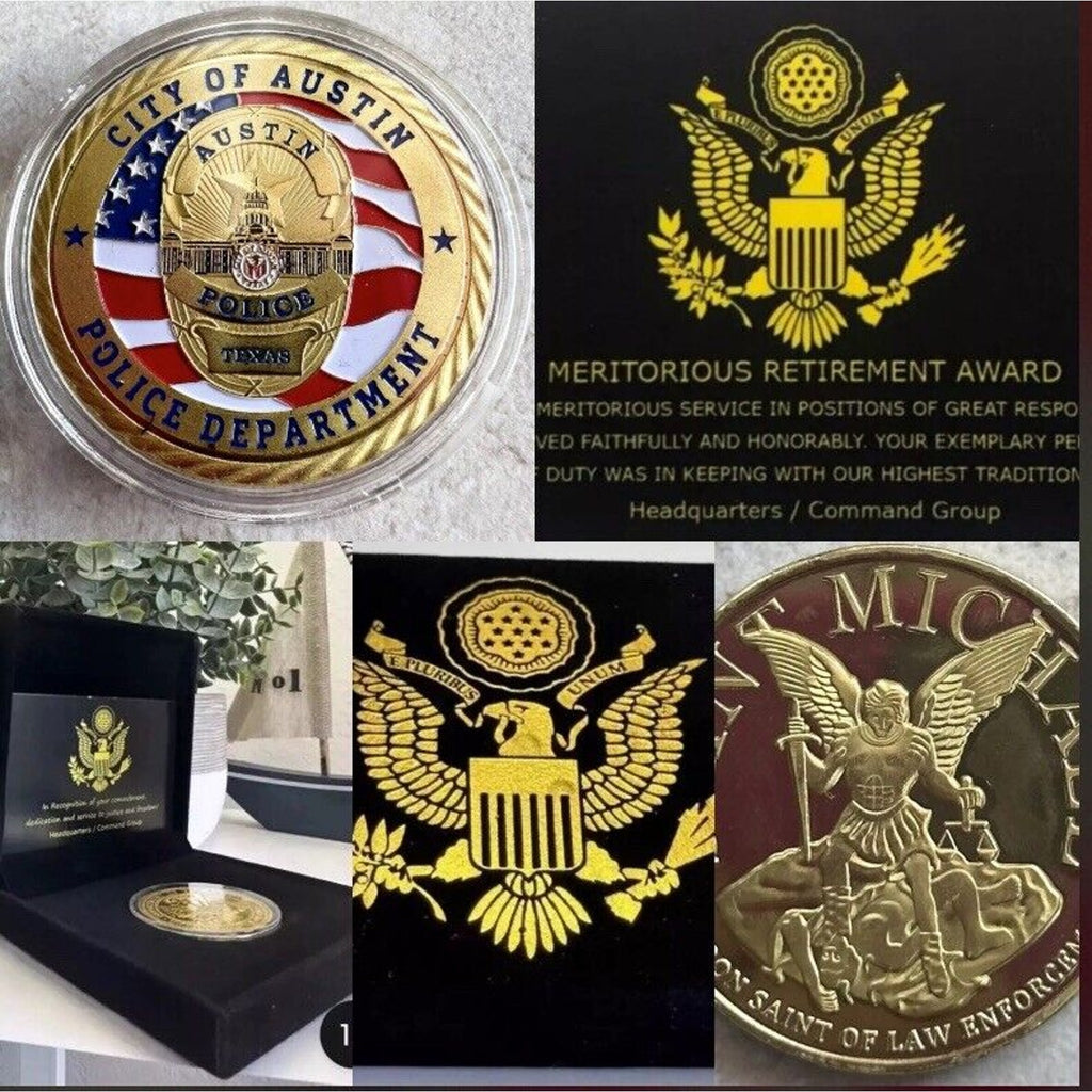 City Of Austin Police Dept Challenge Coin Retirement Award
