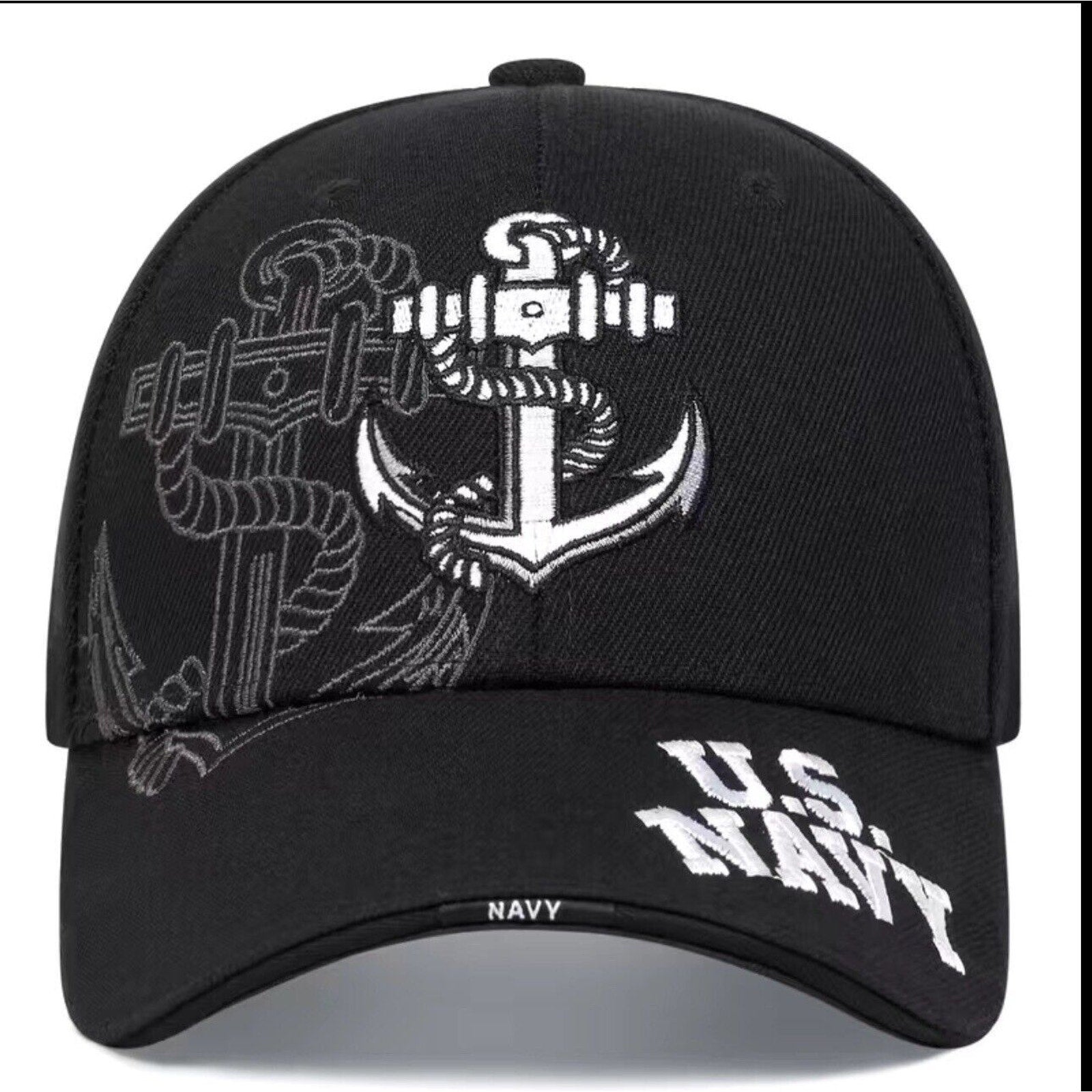 Black United States US Navy USN Cotton Military Baseball Ball Cap Hat Caps Hats