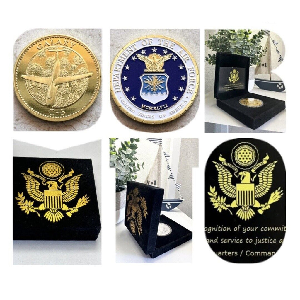 U S AIR FORCE C-17 GLOBEMASTER Challenge Coin With Special Velvet Case