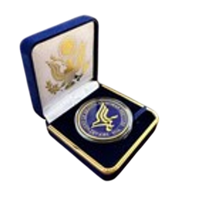 Department of Energy (DOE) Challenge Coin With Blue Velvet Case. Fast Shipping!