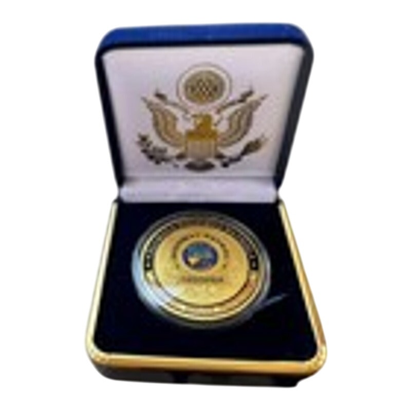 Department of Energy (DOE) Challenge Coin With Blue Velvet Case. Fast Shipping!