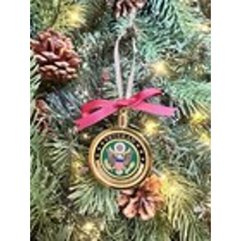 US Army Veteran Challenge Coin Gold. Christmas Ornament. Fast Shipping!