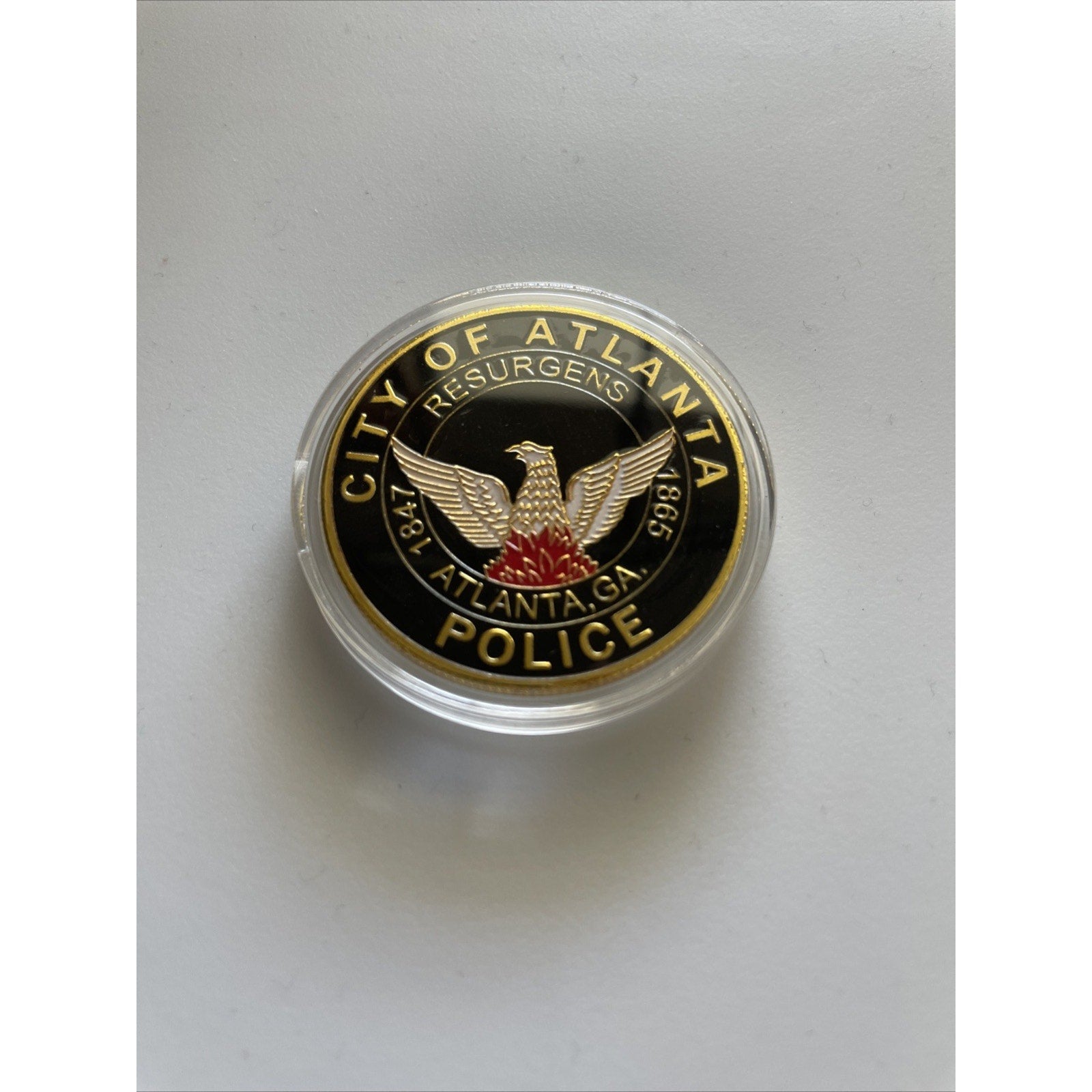 CITY OF ATLANTA POLICE RESURGENS Challenge Coin w/ Retirement Award