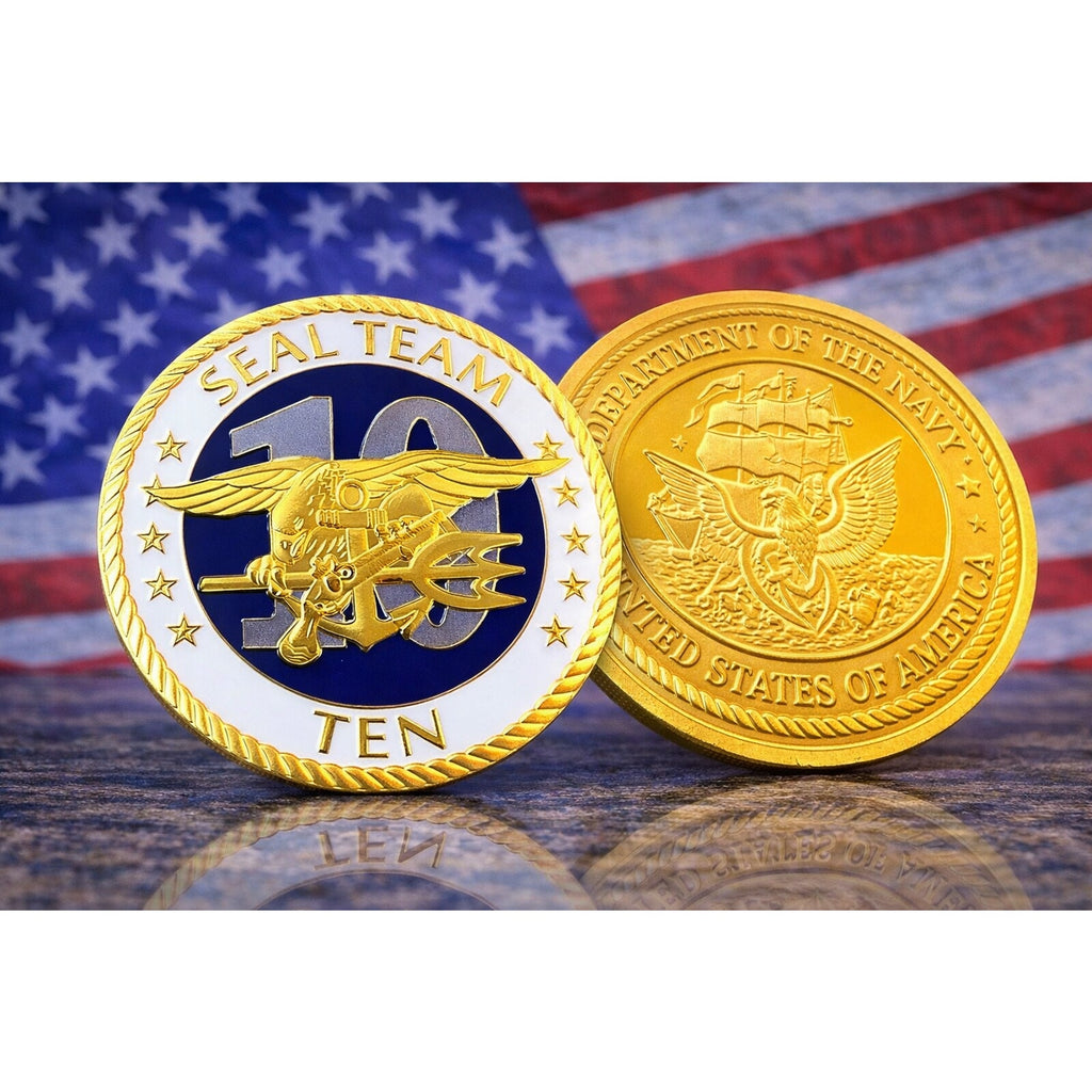 U.S. Navy Seal Team 10 Challenge Coin ·FAST SHIPPING· ·NEW· with case