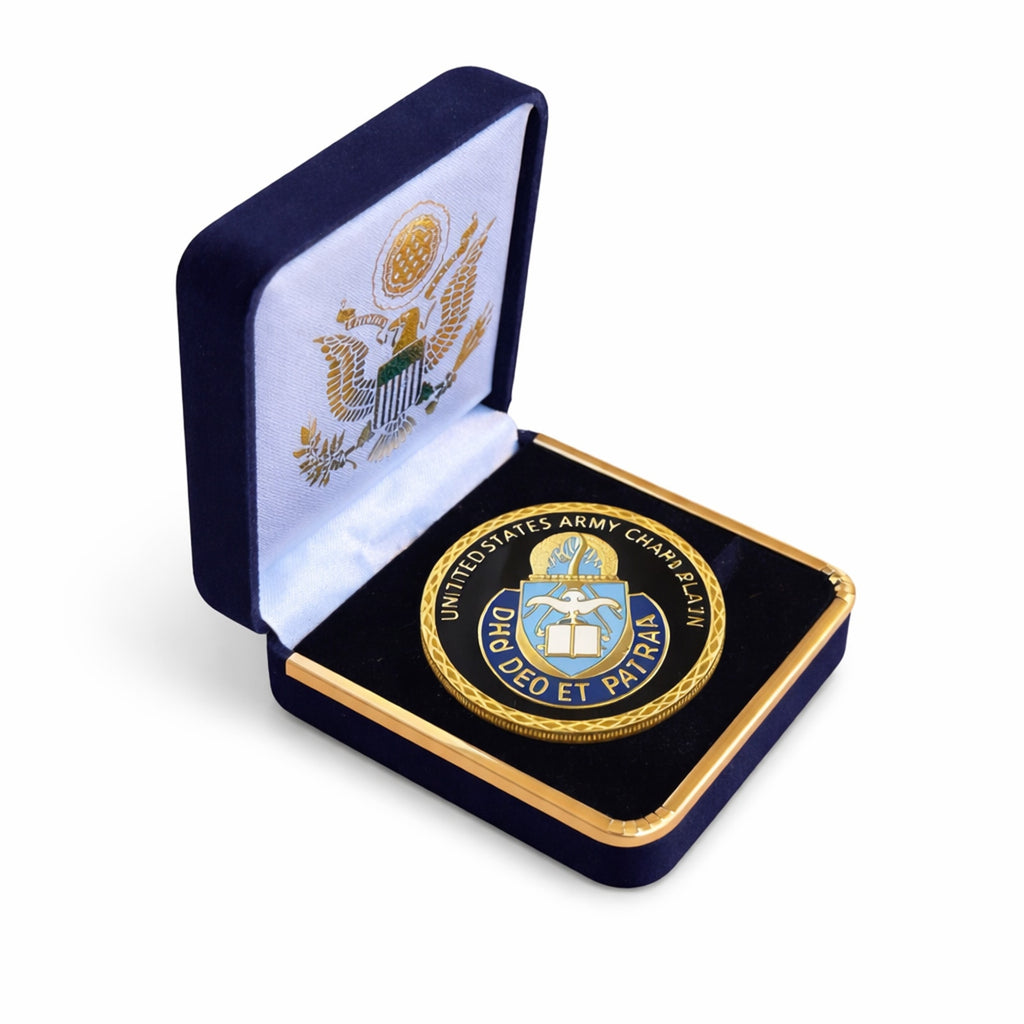 U S Army CHAPLAIN CORPS Challenge Coin with Case ·FAST SHIPPING· ·NEW·