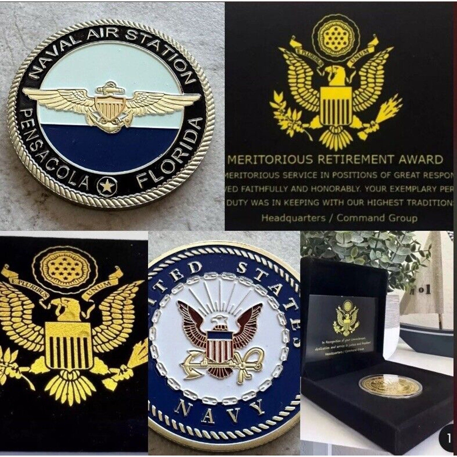 USN Navy aviation Base NAS Pensacola Florida USA Retirement Award