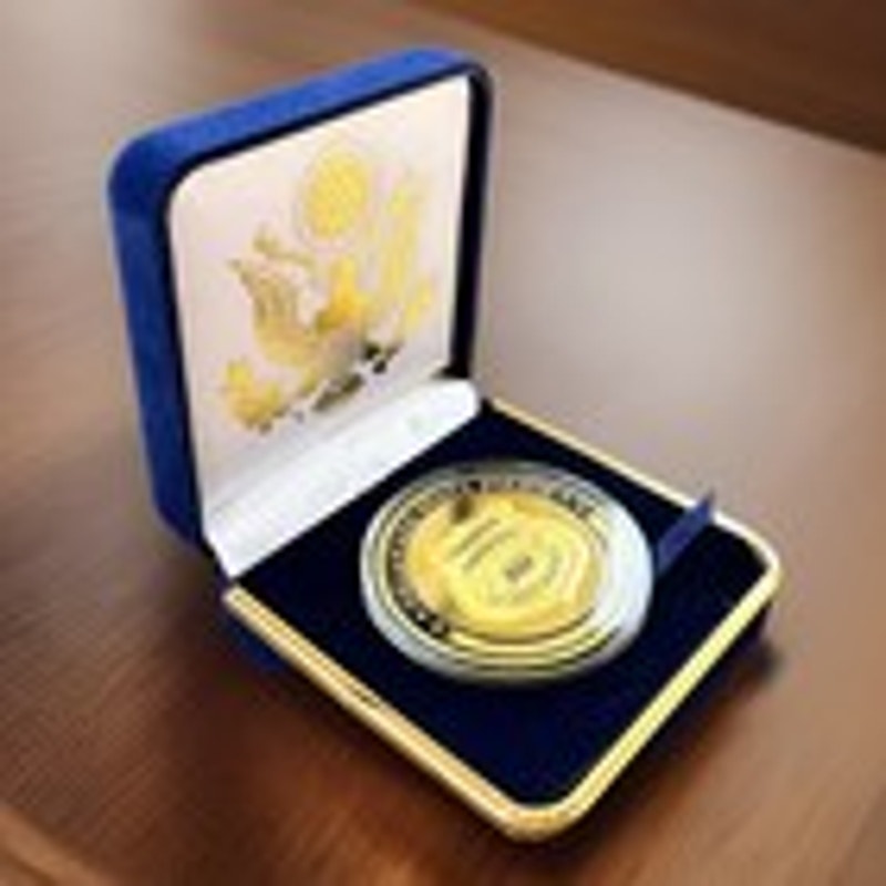 Department of Energy (DOE) Challenge Coin With Blue Velvet Case. Fast Shipping!