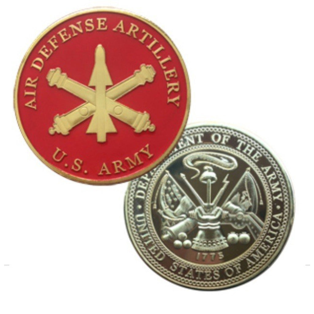 2pcs Army Rank 2LT 2nd O-2 And Air Defense Artillery Coin
