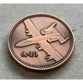 U S Air Force A-10 THUNDERBOLT II (Copper) Challenge Coin Usaf