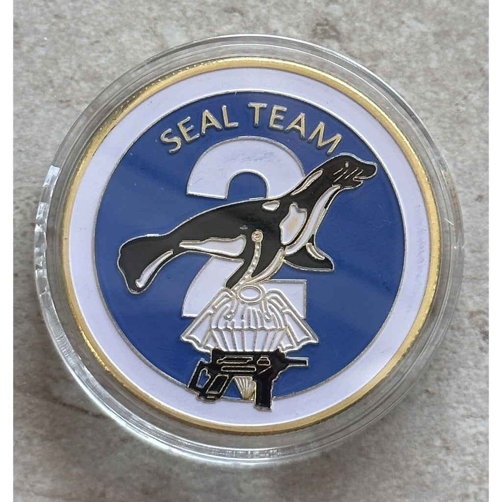 US Navy SEAL Team Two 2 Naval Special Warfare Command SOCOM SF Coin USN