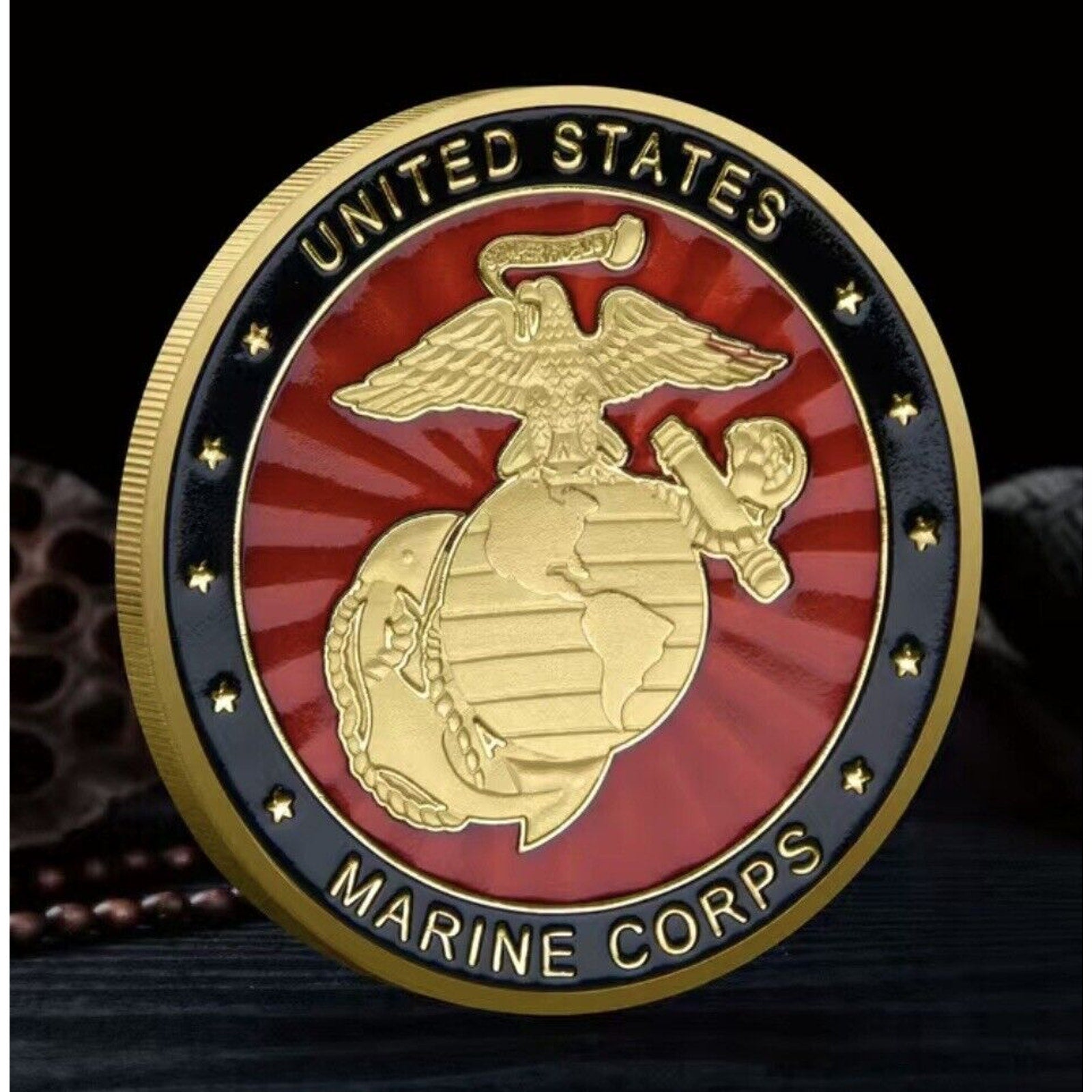 MARINE CORPS RIFLEMAN'S CREED CHALLENGE COIN Come With Case