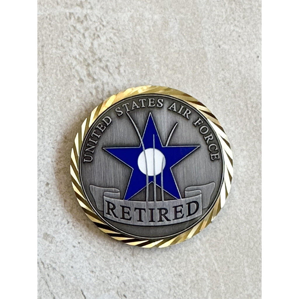 US Air Force USAF Retired Challenge Coin. New Fast Shipping w/ Retirement Award