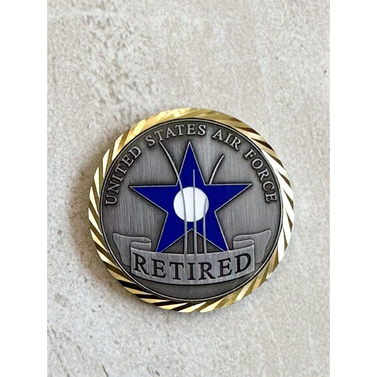 US Air Force USAF Retired Challenge Coin. New Fast Shipping w/ Retirement Award